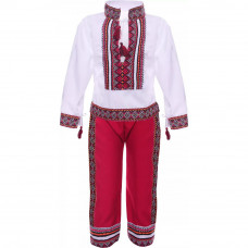 Costum Popular pentru baieti, rosu 3 ani 98