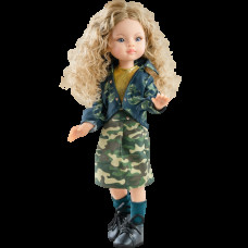 Papusa Manica in tinuta Army, 10 articulatii, 32cm, Amigas - Paola Reina
