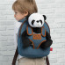 Rucsac Jeans cu jucarie Ursulet Panda de Plus