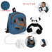 Rucsac Jeans cu jucarie Ursulet Panda de Plus